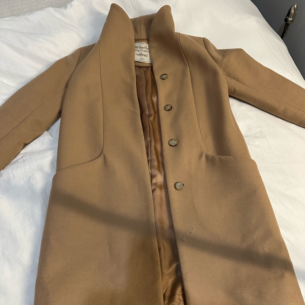 Aritzia Cocoon coat in camel